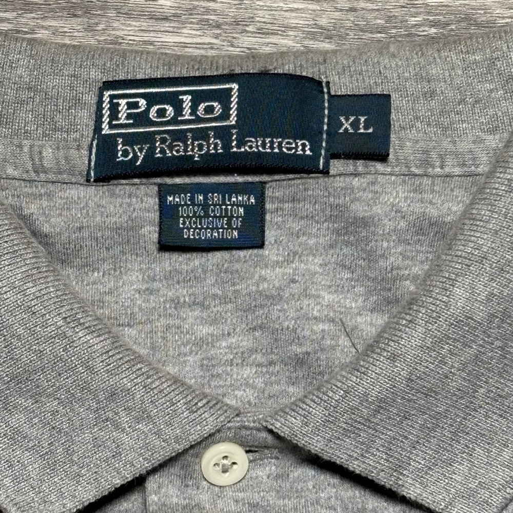 Polo Ralph Lauren Men's Gray Short Sleeve Polo Shirt Classic Fit Size XL‎ 0378 - Picture 3 of 6